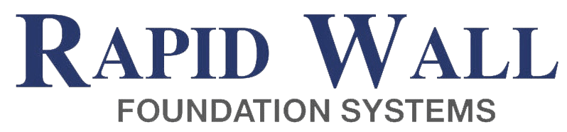 Text logo reads "Rapid Wall Foundation Systems" in blue and gray, featuring a simple, professional design. No people, landmarks, or buildings present.